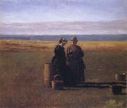 Eastman Johnson The Converstaion oil on canvas